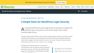 
                            9. 5 Simple Rules for WordPress Login Security - iThemes