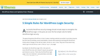 
                            4. 5 Simple Rules for WordPress Login Security - iThemes