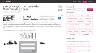 
                            11. 5 simple ways to customise the WordPress login page - Tom Elliott