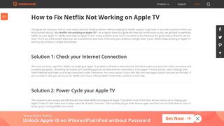 
                            12. [5 Solutions] Netflix Not Working on Apple TV - Tenorshare