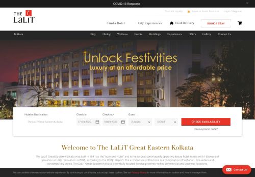 
                            12. 5 Star Luxury Hotels in Kolkata | The LaLiT Great Eastern Kolkata