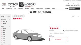 
                            12. 5 Star Review for Taylor Motors from PALO CEDRO, CA