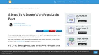 
                            10. 5 Steps To A Secure WordPress Login Page | WHSR