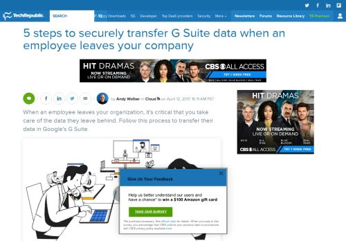 
                            12. 5 steps to securely transfer G Suite data when an employee leaves ...