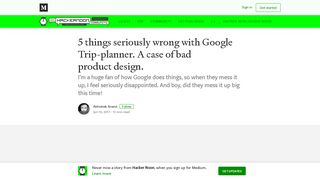 
                            6. 5 things seriously wrong with Google Trip-planner. A case of bad ...
