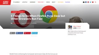 
                            10. 5 Things to Do When Firefox Runs Slow but Other Browsers Run Fast