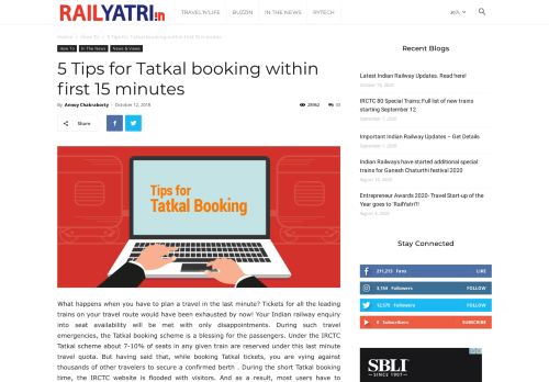 
                            4. 5 Tips for Tatkal booking within first 15 minutes - RailYatri Blog