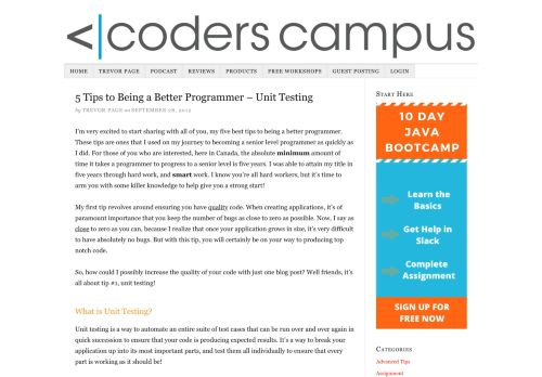 
                            13. 5 Tips to Being a Better Programmer – Unit Testing