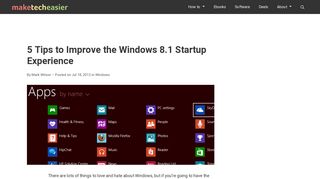 
                            11. 5 Tips to Improve the Windows 8.1 Startup Experience