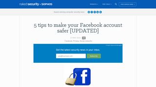 
                            8. 5 tips to make your Facebook account safer [UPDATED] – ...