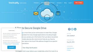 
                            9. 5 Tips to Secure Google Drive - Backupify