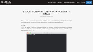 
                            10. 5 Tools for Monitoring Disk Activity in Linux - OpsDash