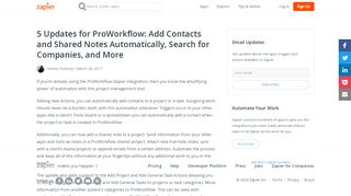
                            13. 5 Updates for ProWorkflow: Add Contacts and Shared Notes ... - Zapier