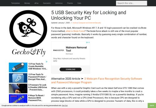 
                            4. 5 USB Security Key for Locking and Unlocking Your PC - Geckoandfly