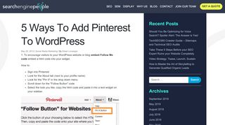 
                            13. 5 Ways To Add Pinterest To WordPress | Make Your Blog More Social ...
