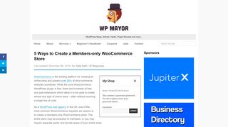 
                            7. 5 Ways to Create a Members-Only WooCommerce Store | WPMayor