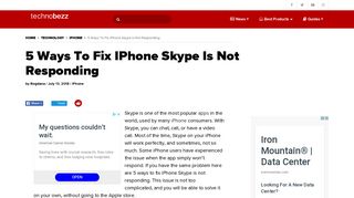 
                            12. 5 Ways To Fix IPhone Skype Is Not Responding | Technobezz