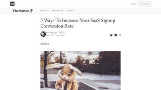 
                            8. 5 Ways To Increase Your SaaS Signup Conversion Rate - Medium