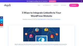 
                            11. 5 Ways to Integrate LinkedIn to Your WordPress Website | Elegant ...