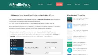 
                            5. 5 Ways to Stop Spam User Registration In WordPress - ProfilePress