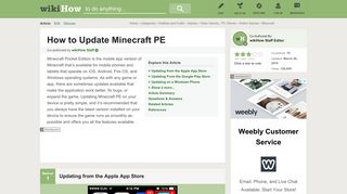 
                            7. 5 Ways to Update Minecraft PE - wikiHow