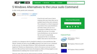 
                            4. 5 Windows Alternatives to the Linux sudo Command - Help Desk Geek