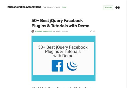 
                            9. 50+ Best jQuery Facebook Plugins & Tutorials with Demo - Medium