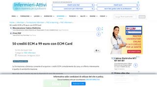 
                            10. 50 crediti ECM a 99 euro con ECM Card - Infermieri-Attivi