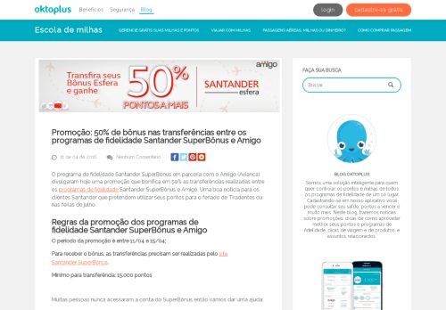 
                            13. 50% de bônus entre os programas de fidelidade Santander e ...