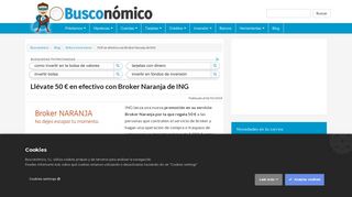 
                            6. 50 € en efectivo con Broker Naranja de ING hasta el 28 de febrero