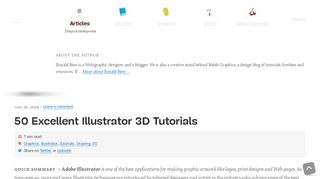 
                            10. 50 Excellent Illustrator 3D Tutorials — Smashing Magazine