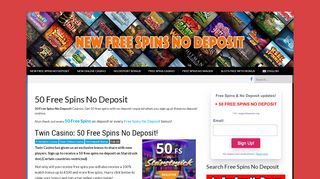 
                            13. 50 Free Spins No Deposit - New Free Spins No Deposit