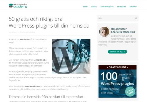 
                            8. 50 gratis och riktigt bra WordPress-plugins till din hemsida