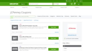 
                            10. 50% off JCPenney Coupons, Promo Codes & Deals 2019 - Groupon