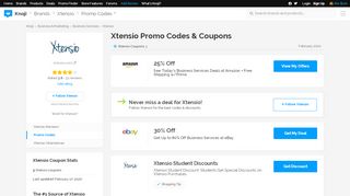 
                            13. 50% Off XTENSIO Promo Code (+6 Top Offers) Feb 19 — Xtensio.com