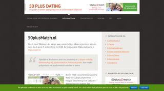 
                            6. 50 Plus Dating 50plusmatch.nl: Lees er hier meer over (tip)