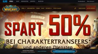 
                            10. 50 % Rabatt auf alle Charakterdienste - Nur ... - World of Warcraft