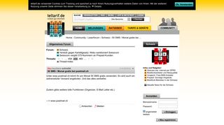
                            3. 50 SMS / Monat gratis bei postmail.ch - teltarif.de Community