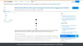 
                            11. 500 Internal Server Error just on Google Chrome when logging into ...