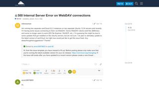 
                            7. 500 Internal Server Error on WebDAV connections - ownCloud Central