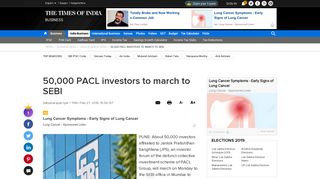 
                            5. 50,000 PACL investors to march to SEBI - Times of India