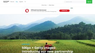 
                            6. 500px Blog » » 500px + Getty Images: Introducing our new partnership