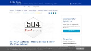 
                            11. 504 Gateway Timeout: So lösen Sie den HTTP Error 504 - 1&1 IONOS