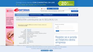 
                            10. 508310334 contribuinte de N SEGUROS, SA - eInforma