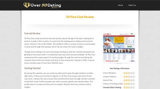 
                            4. 50Plus-Club.com Review - Top 10 Over 50 Dating Sites