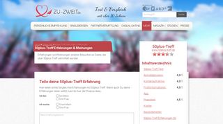 
                            12. 50plus-Treff Erfahrungen & Meinungen - ZU-ZWEIT.de