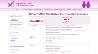 
                            6. 50Plus-Treff im Test - Kosten, Bewertung & Erfahrungen