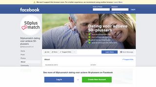 
                            12. 50plusmatch dating voor actieve 50-plussers - About | Facebook