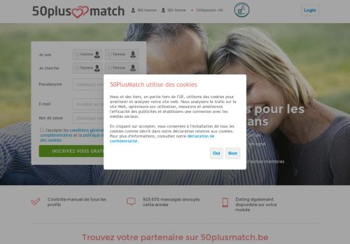 
                            4. 50plusmatch.be: Rencontres pour célibataires de plus de 50 ans