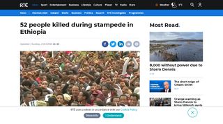 
                            10. 52 people killed during stampede in Ethiopia - RTE